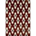 Art Carpet 4 X 6 Ft. Troy Collection Protector Woven Area Rug, Red 25139